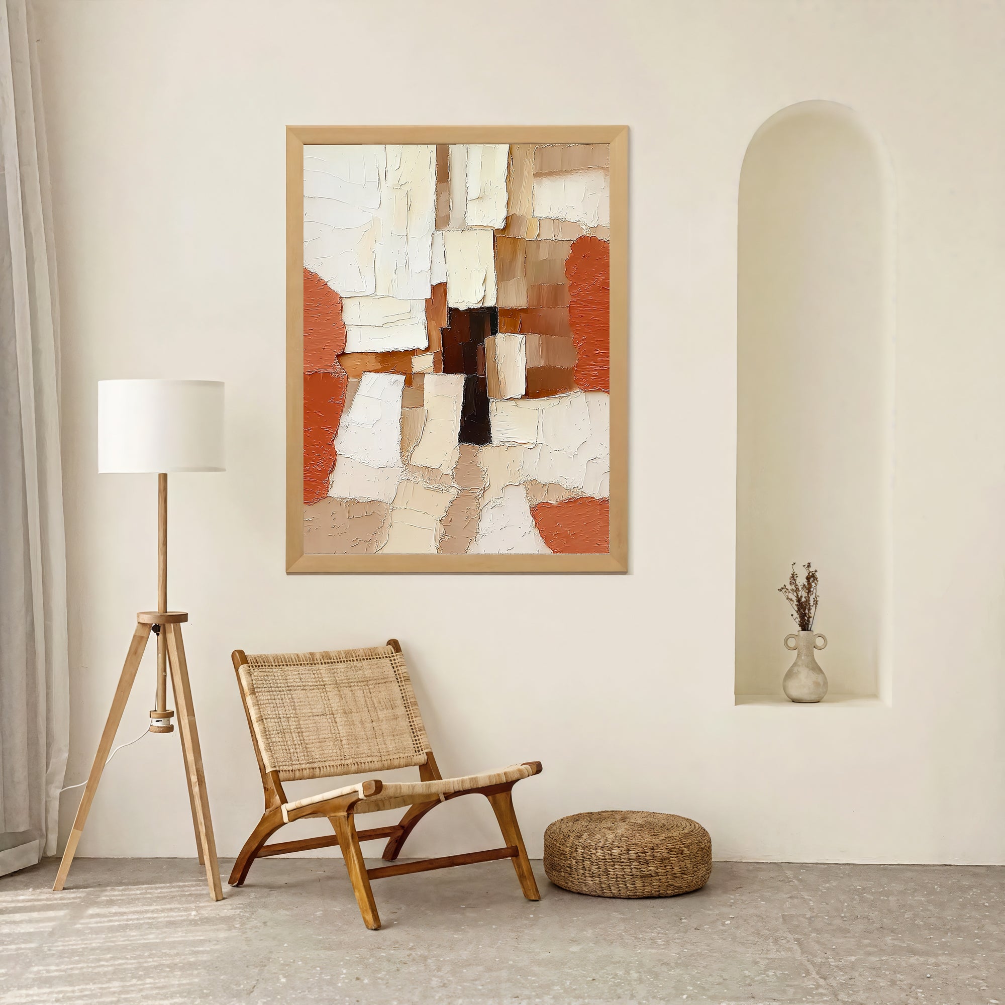 Textured Terracotta Blocks | Cream Rust