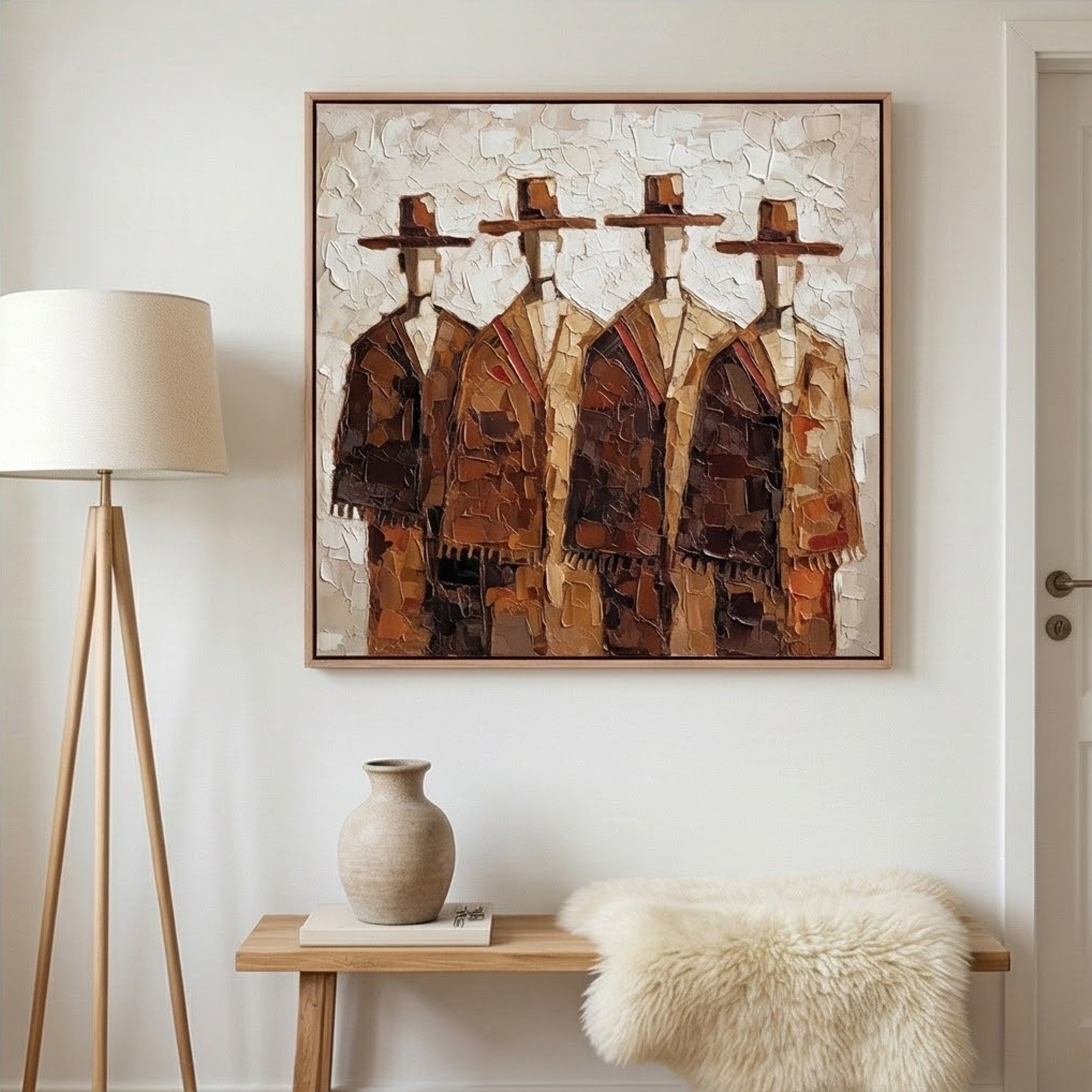 Textured Rustic Quartet | Hat Silhouettes