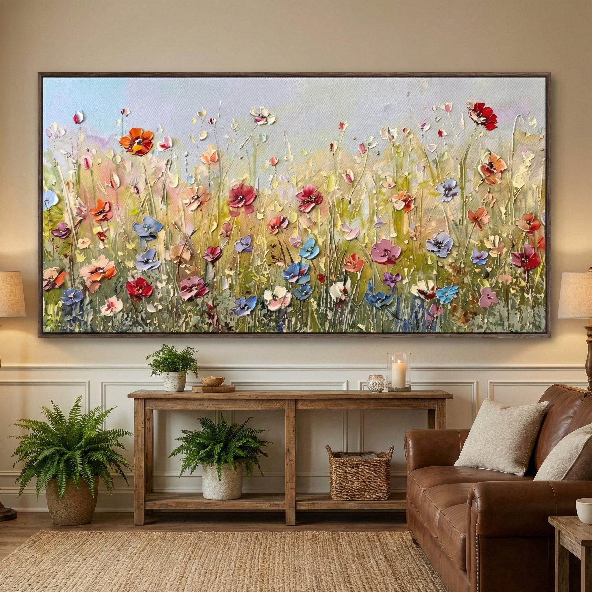 Textured Floral Meadow | Vibrant Petal Hues