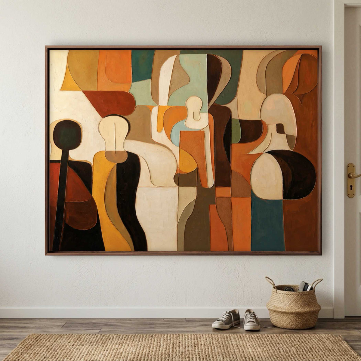 Gathering In Geometry oil painting view 2