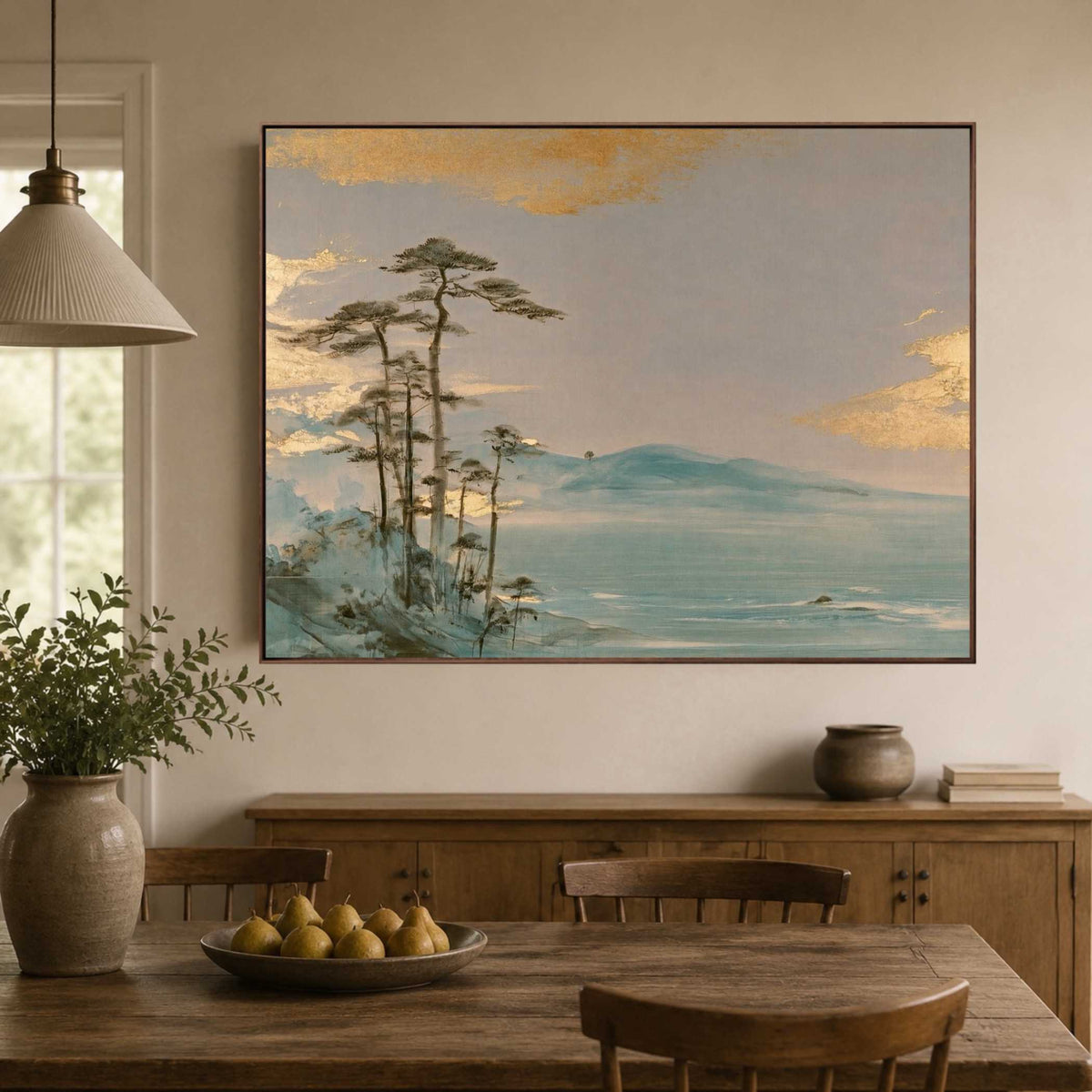 Coastal & Ocean Art | Gilded Coastal Pines - View 6