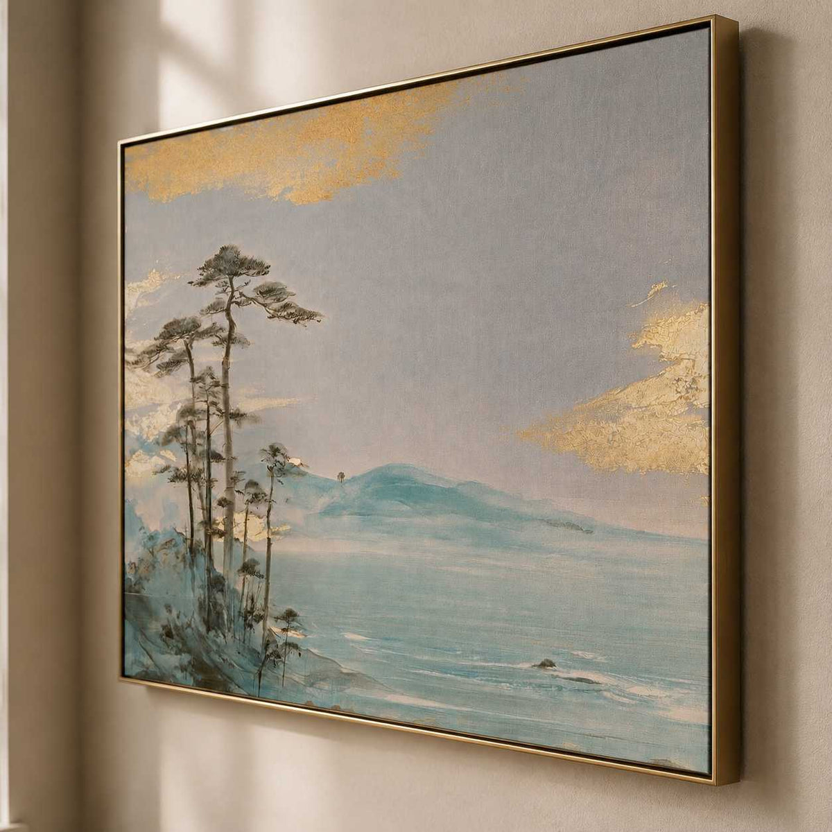 Coastal & Ocean Art | Gilded Coastal Pines - View 8