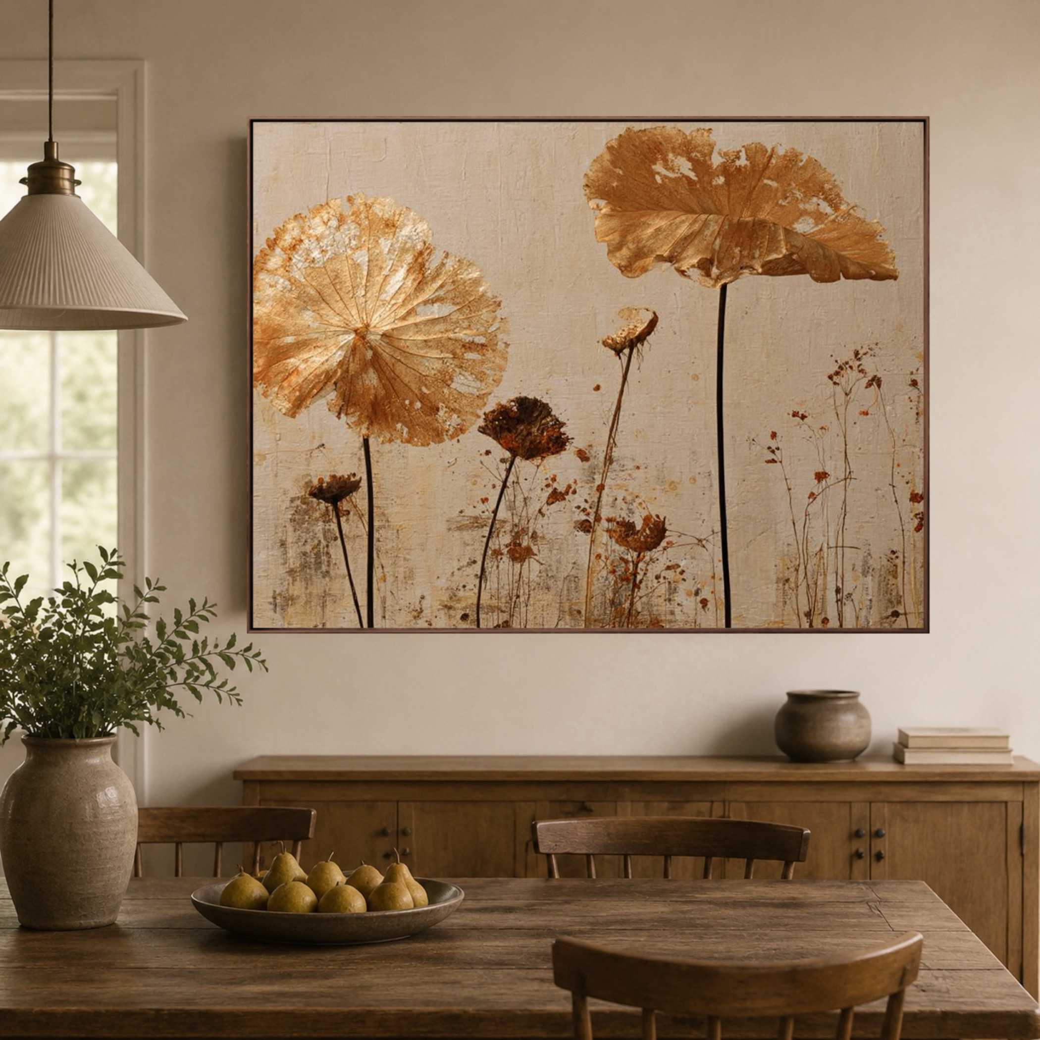 Floral & Botanical Art | Golden Lotus Remnants - View 5