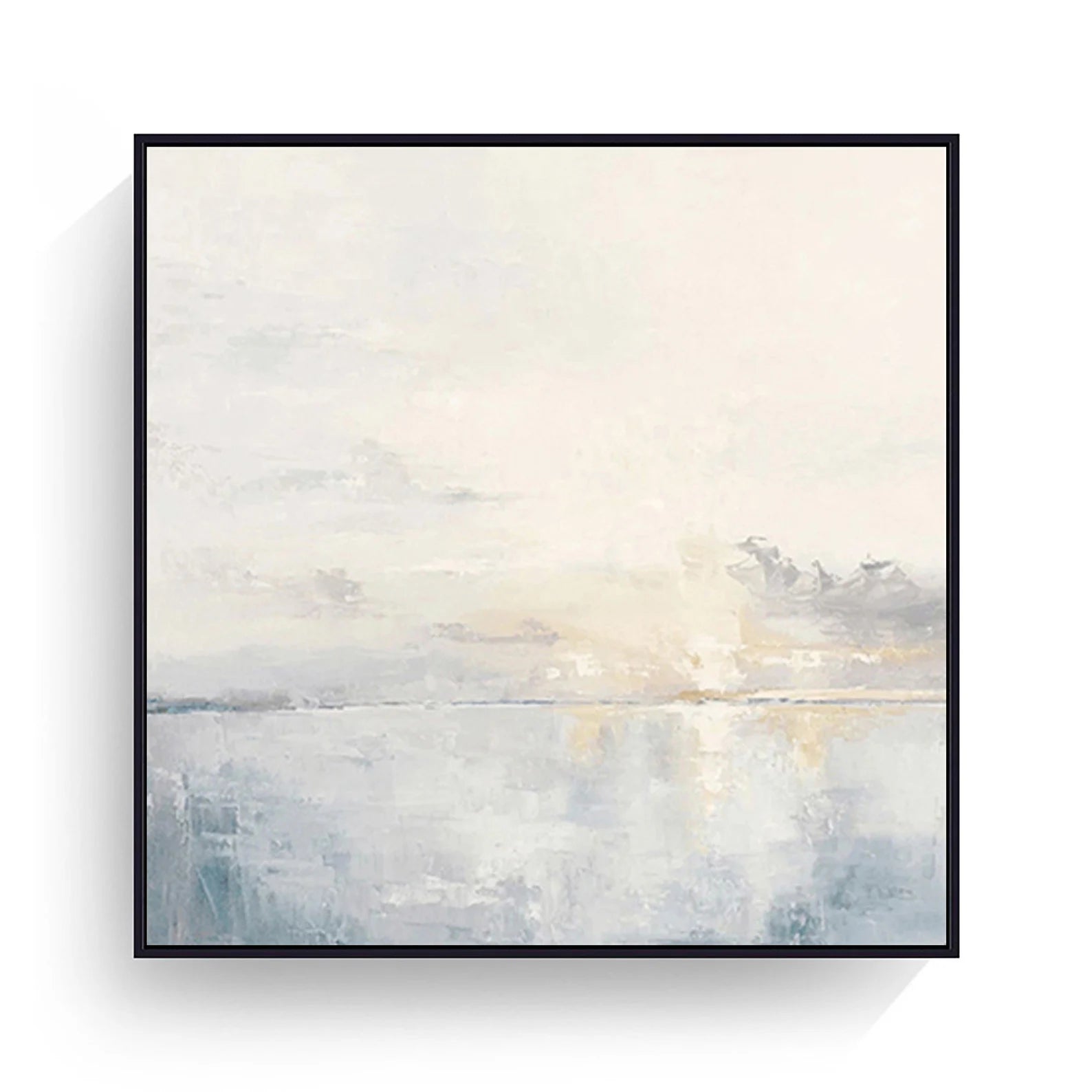 Minimalist Blue Seascape Art | Calm Sophistication