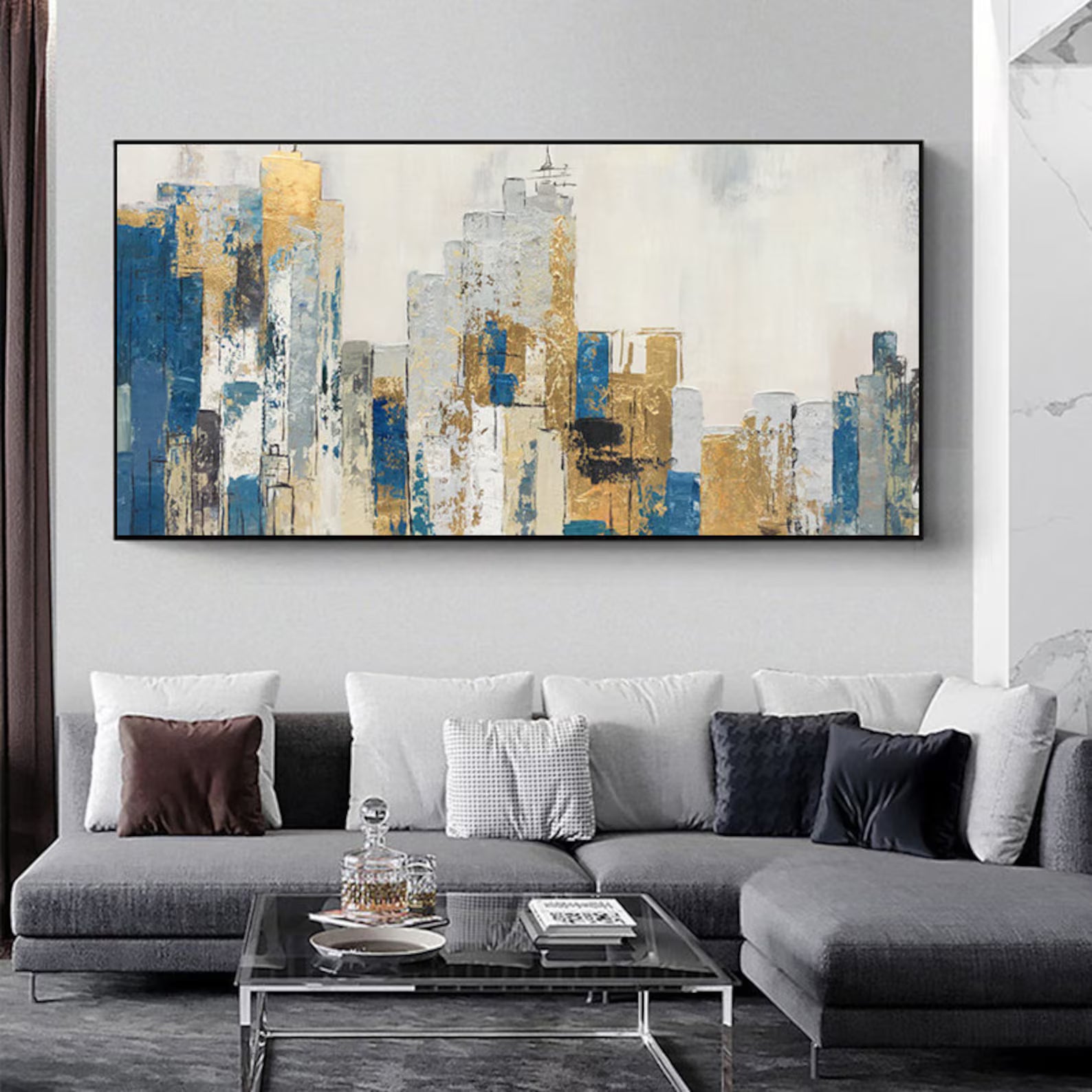 Textured Urban Grandeur | Gilded Skyline