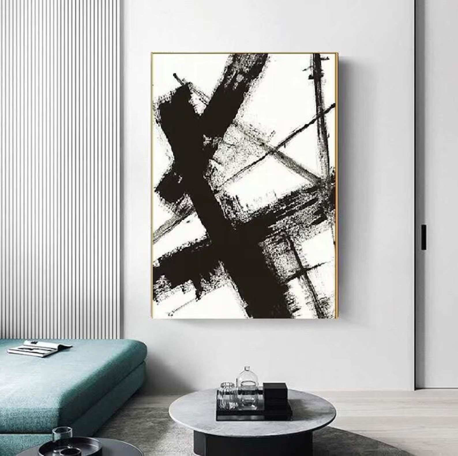 Textured Abstract Boldness | Black White