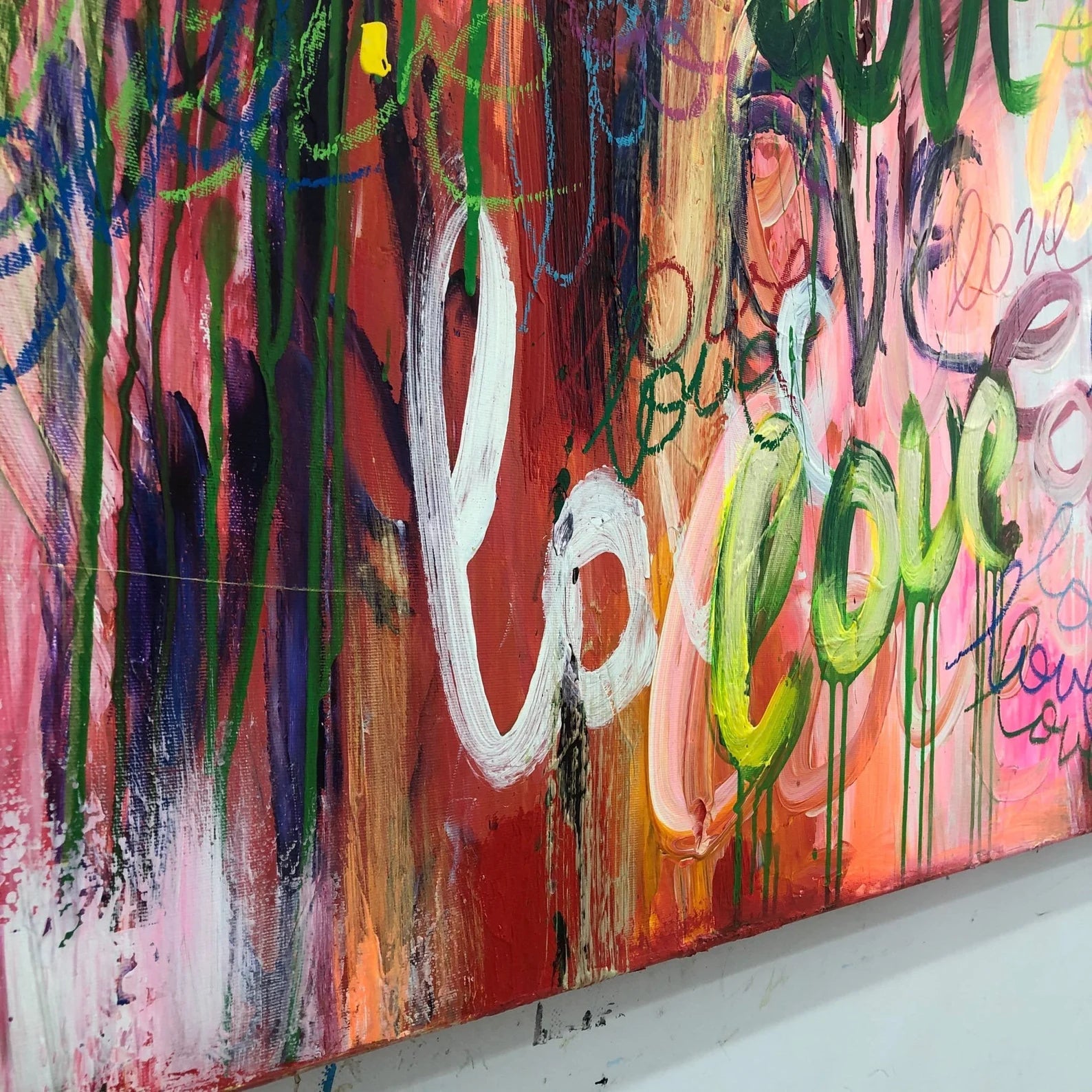 Textured Love Graffiti | Vibrant Hues