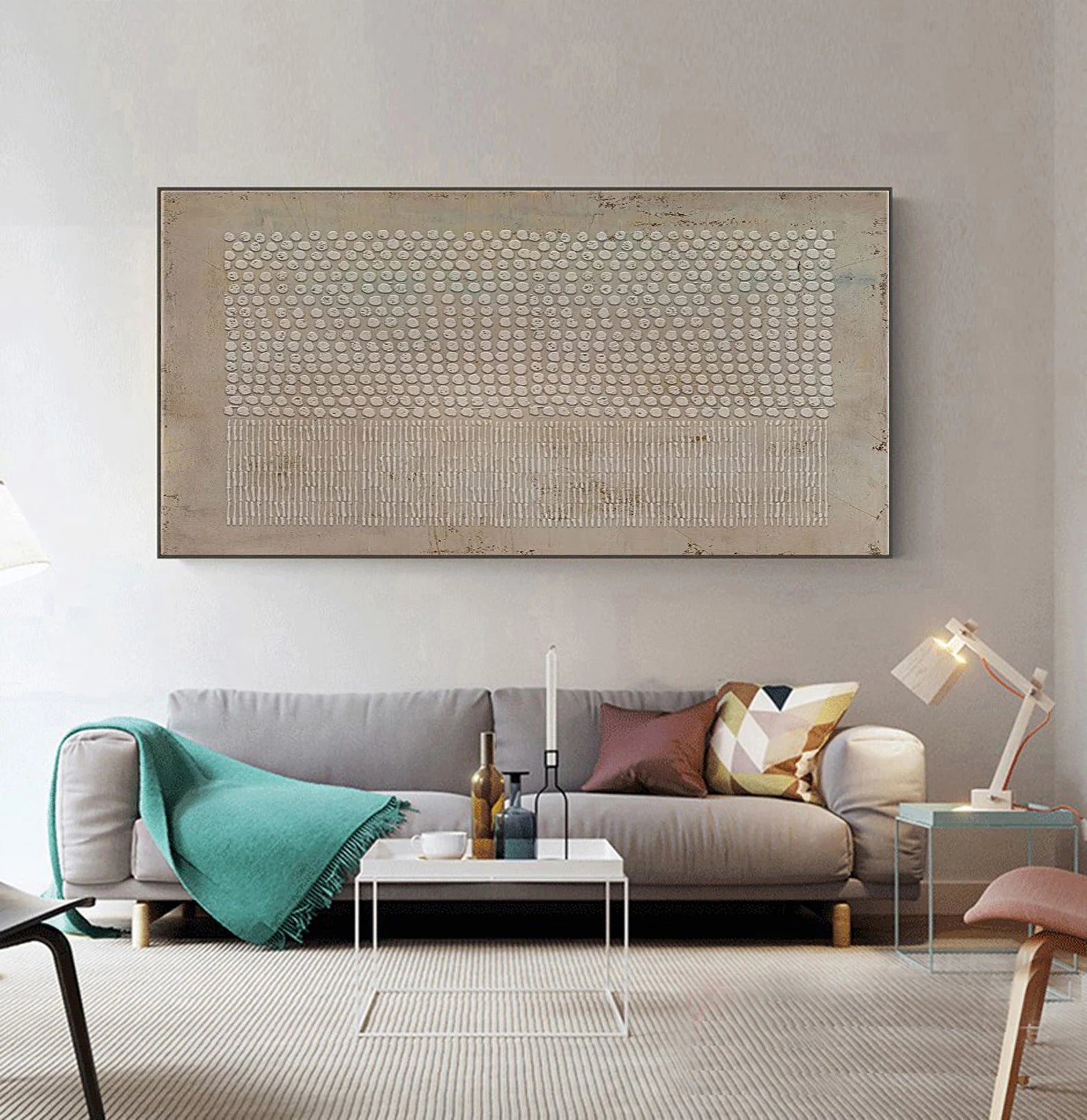 Textured Dot Grid Art | Understated Elegance
