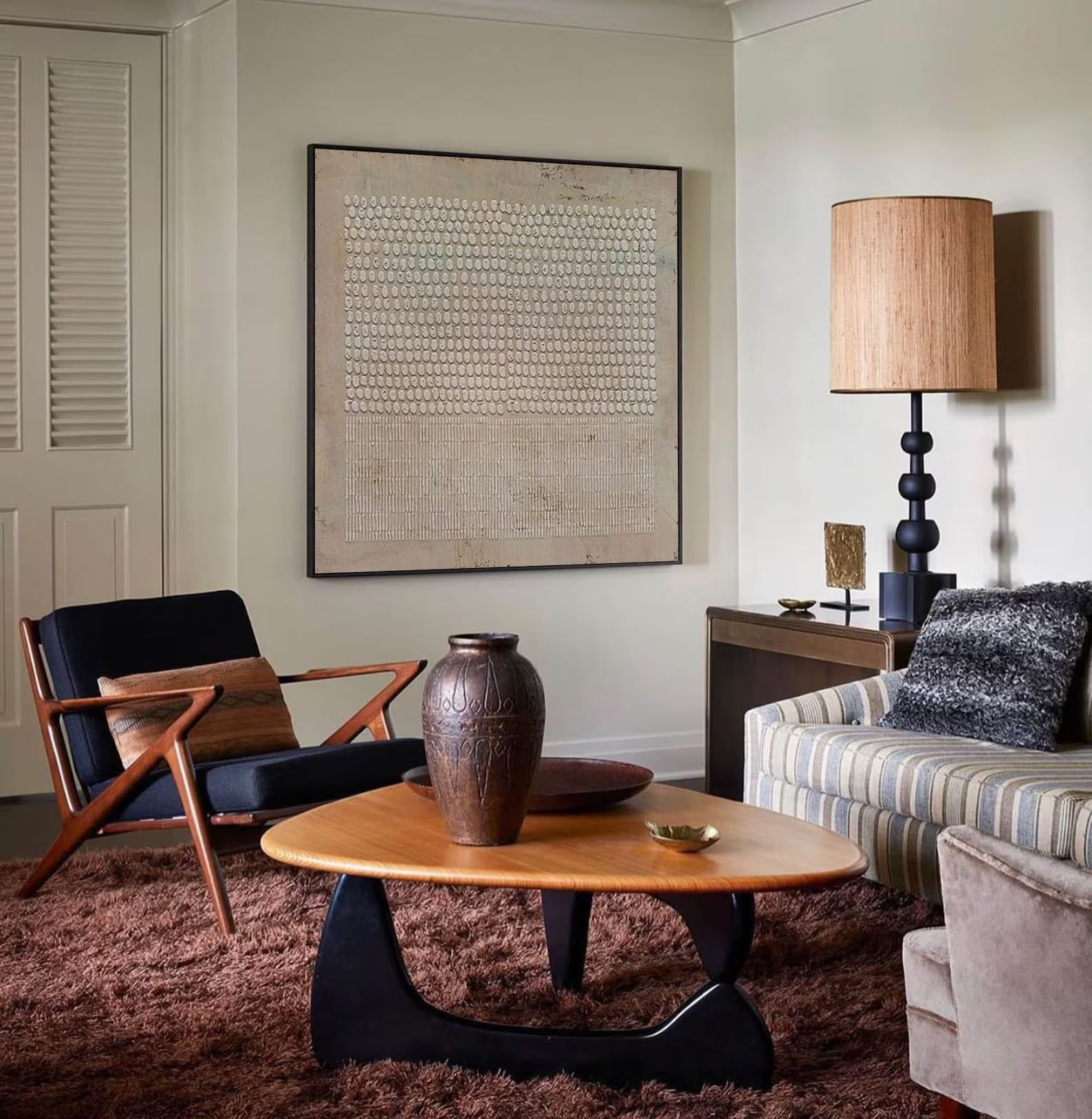 Textured Grid Dot Art | Understated Refinement