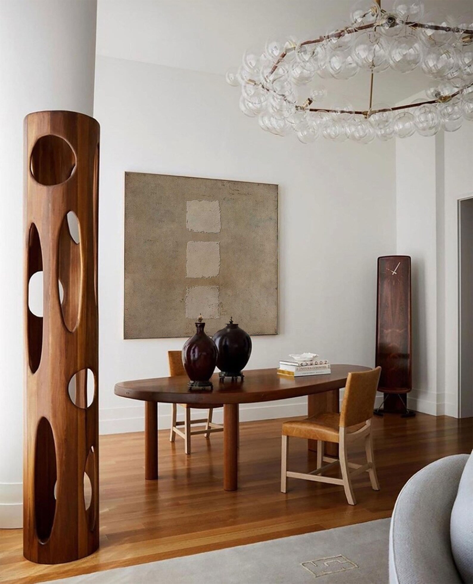 Textured Beige Block Art | Subtle Sophistication