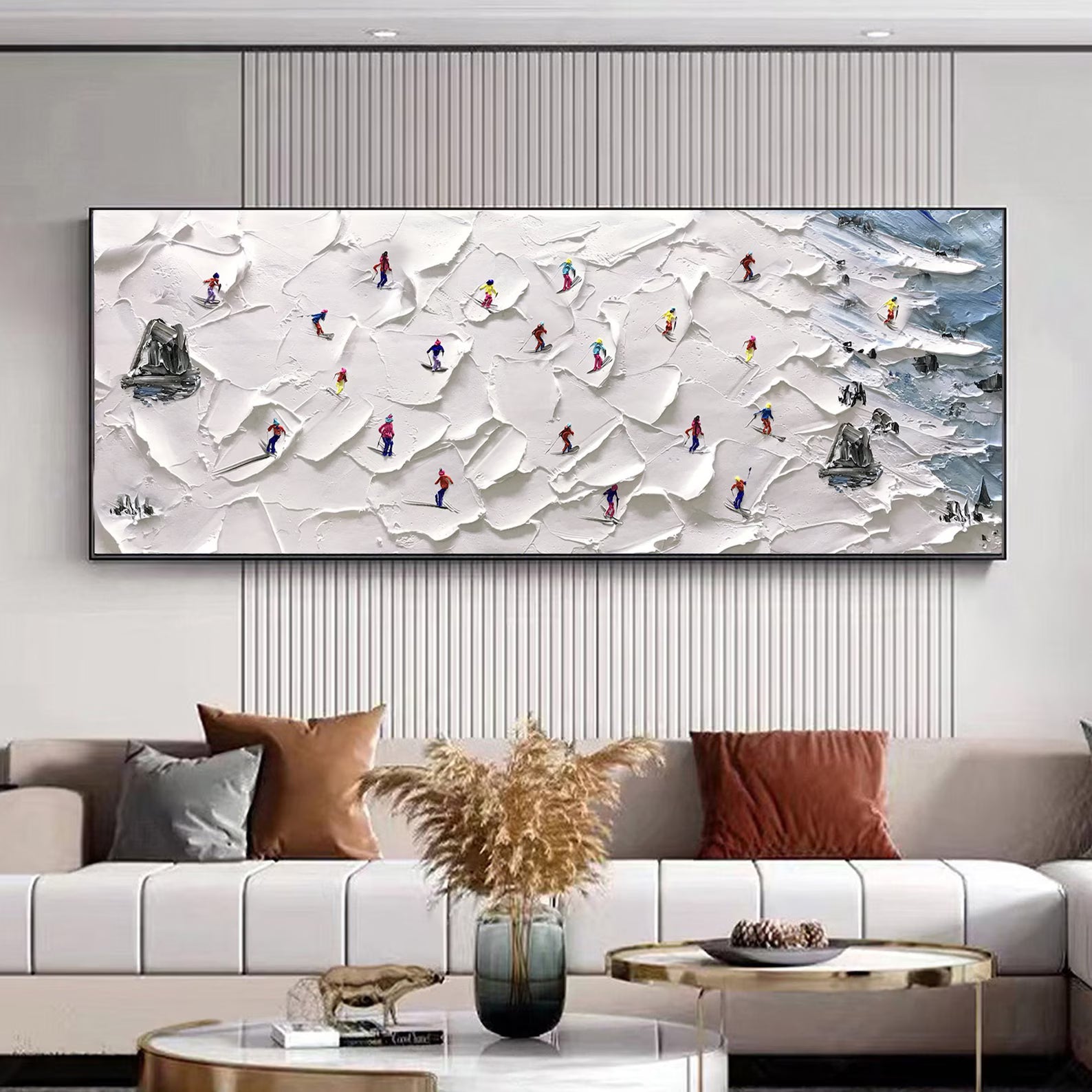 Textured Ski Opulence | White Slope