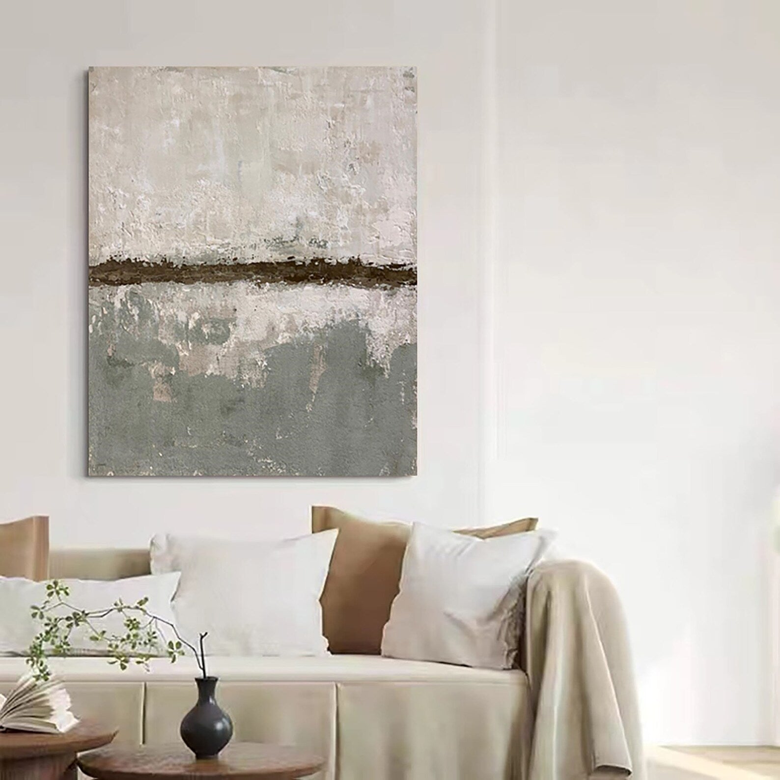 Textured Neutral Harmony | Grey Beige