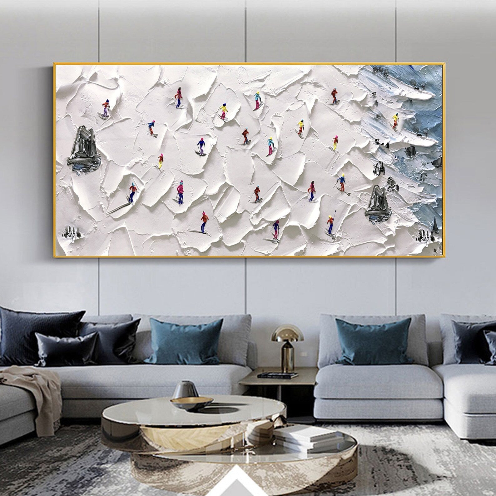 Textured Ski Opulence | White Slope
