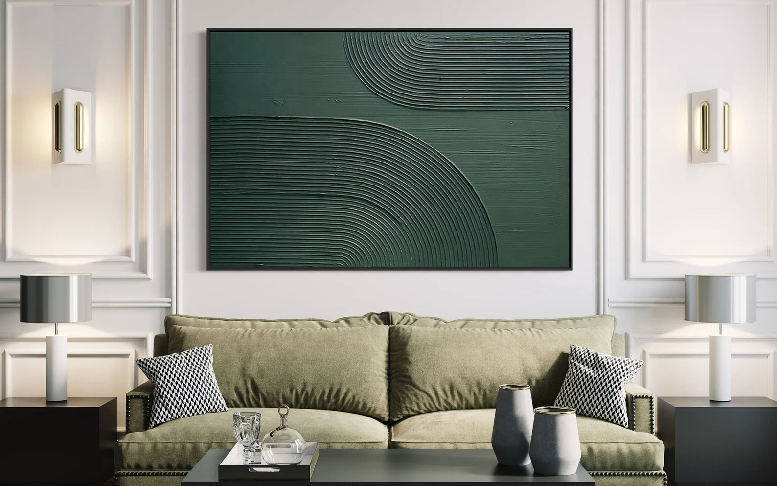 Textured Geometric Sophistication | Green Minimal