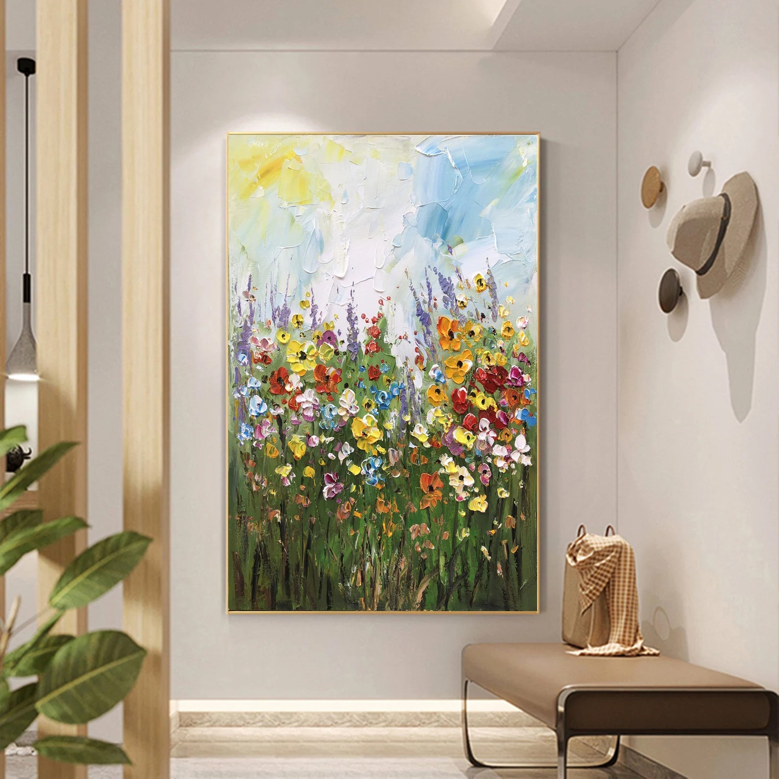 Textured Floral Vibrance | Multicolor Green