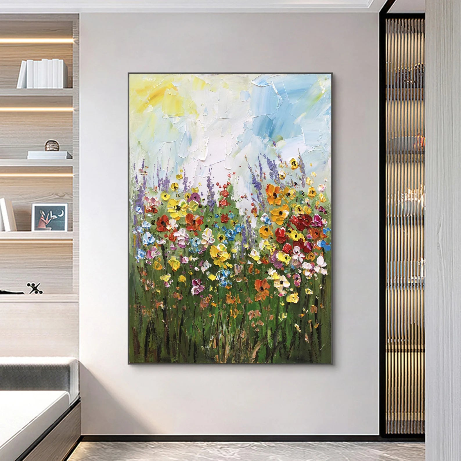 Textured Floral Vibrance | Multicolor Green