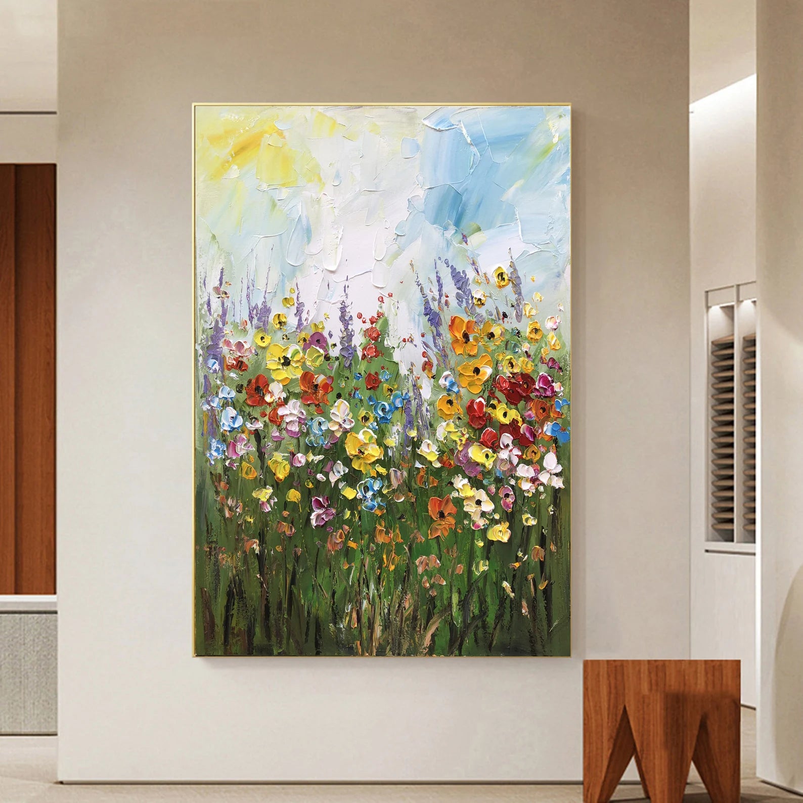 Textured Floral Vibrance | Multicolor Green