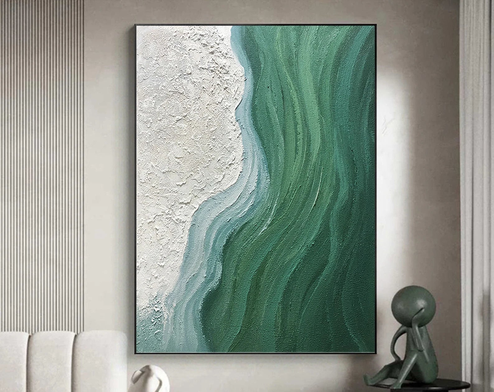 Textured Coastal Rhythm | Green Wave