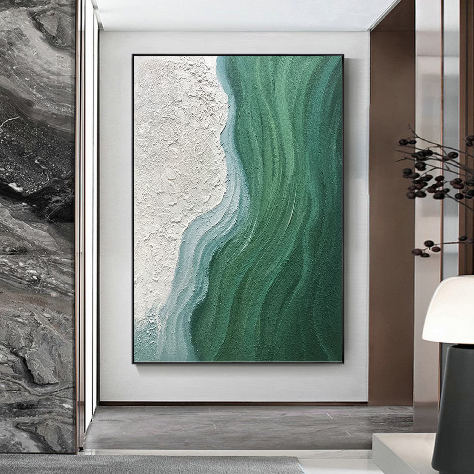 Textured Coastal Rhythm | Green Wave