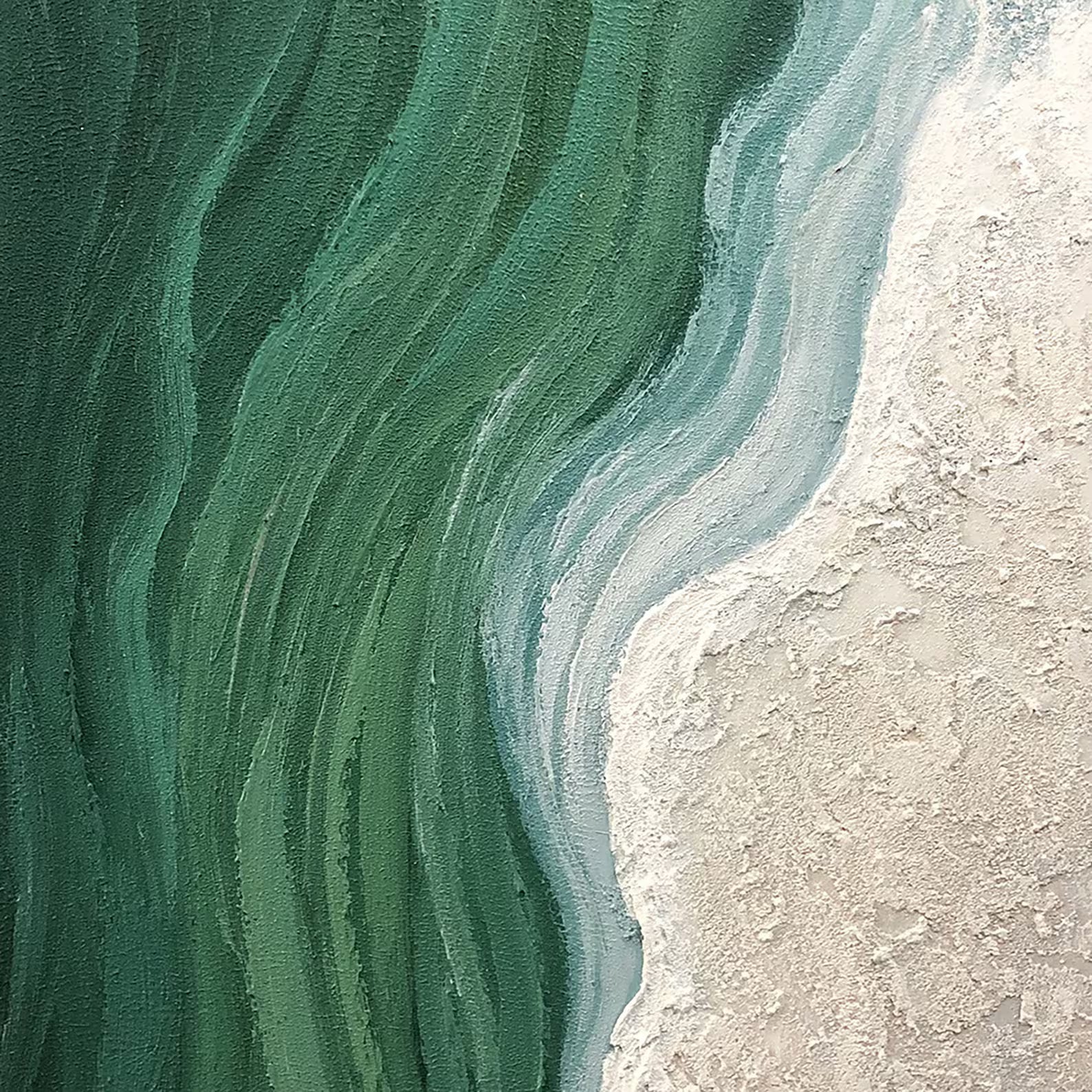 Textured Coastal Rhythm | Green Wave