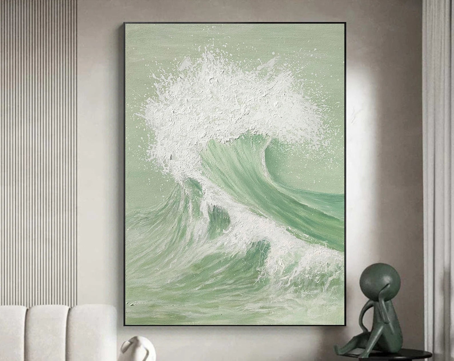 Textured Wave Vitality | Mint White