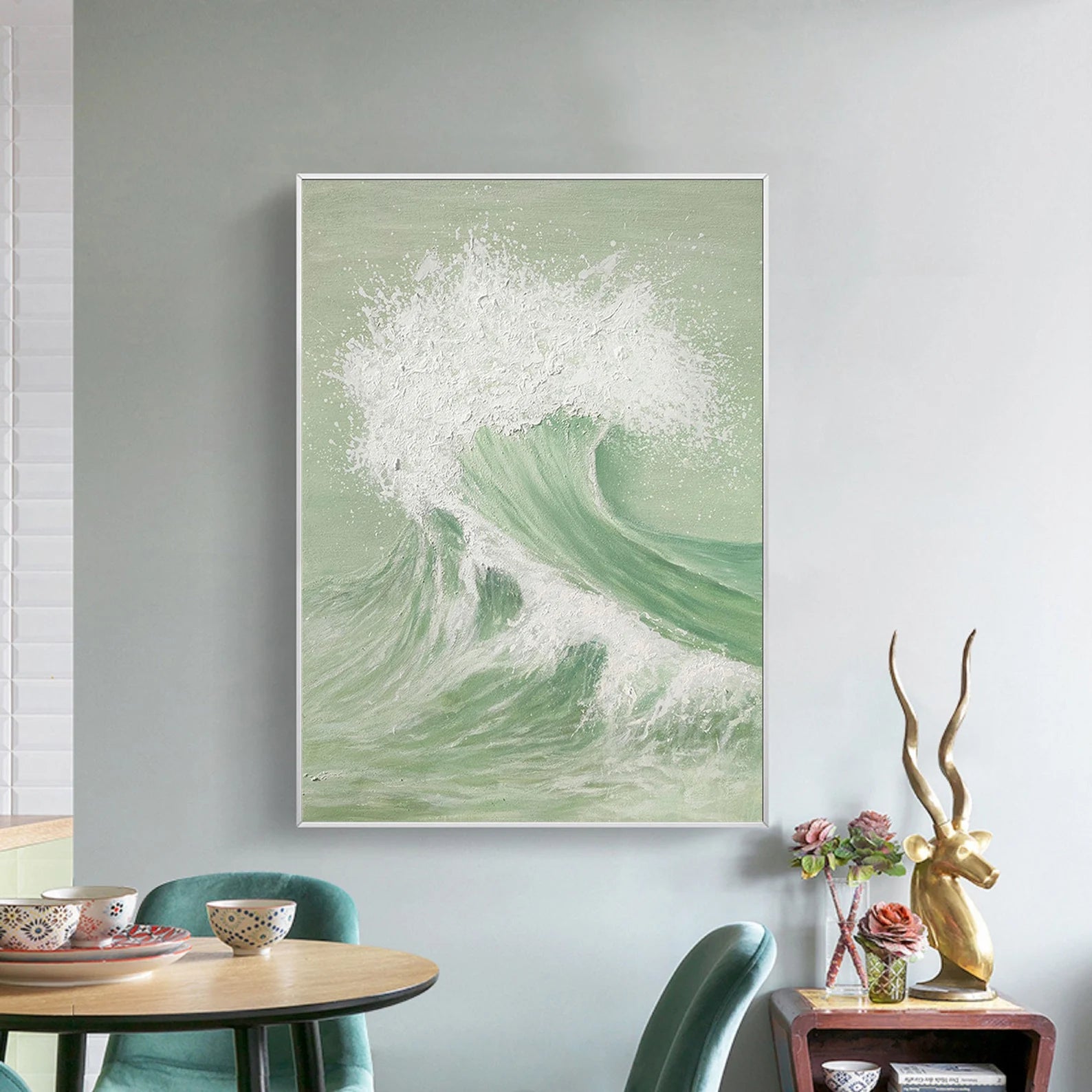Textured Wave Vitality | Mint White