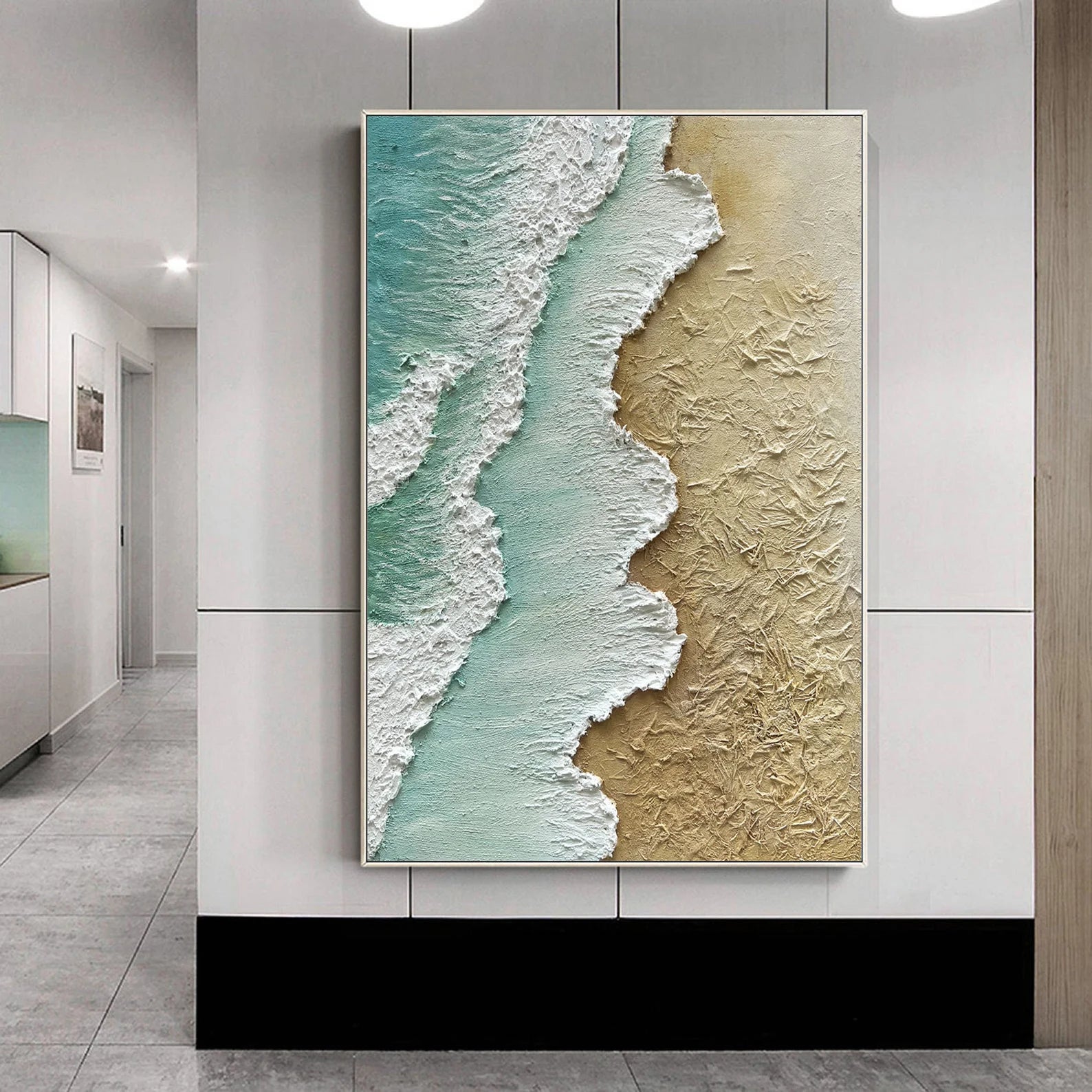 Textured Coastal Splendor | Aqua Shore