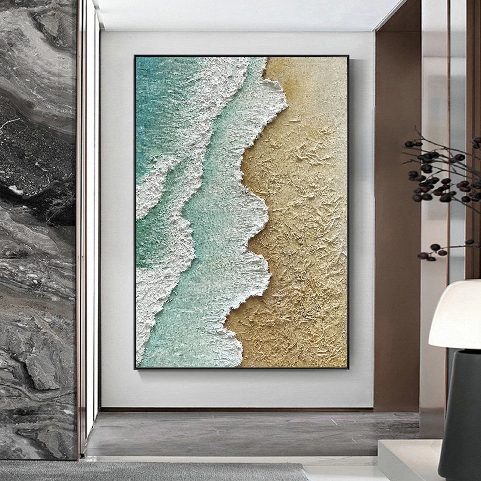 Textured Coastal Splendor | Aqua Shore