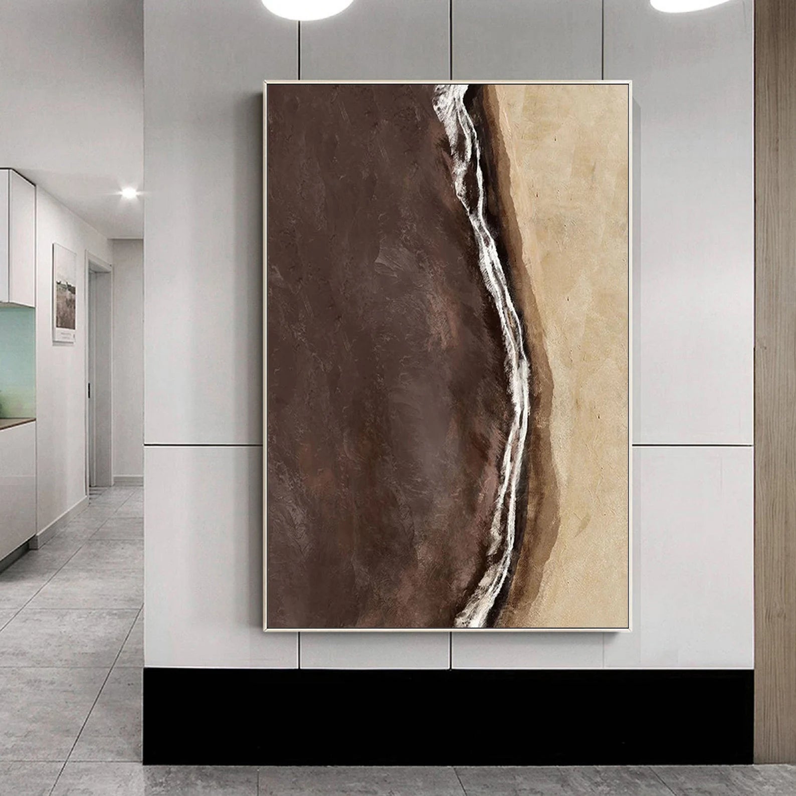 Textured Terrain Elegance | Brown Beige