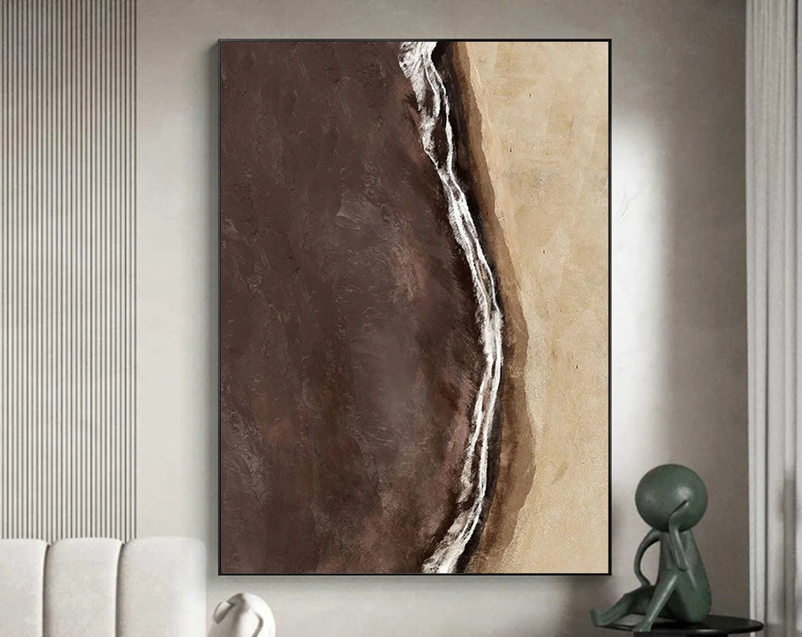 Textured Terrain Elegance | Brown Beige