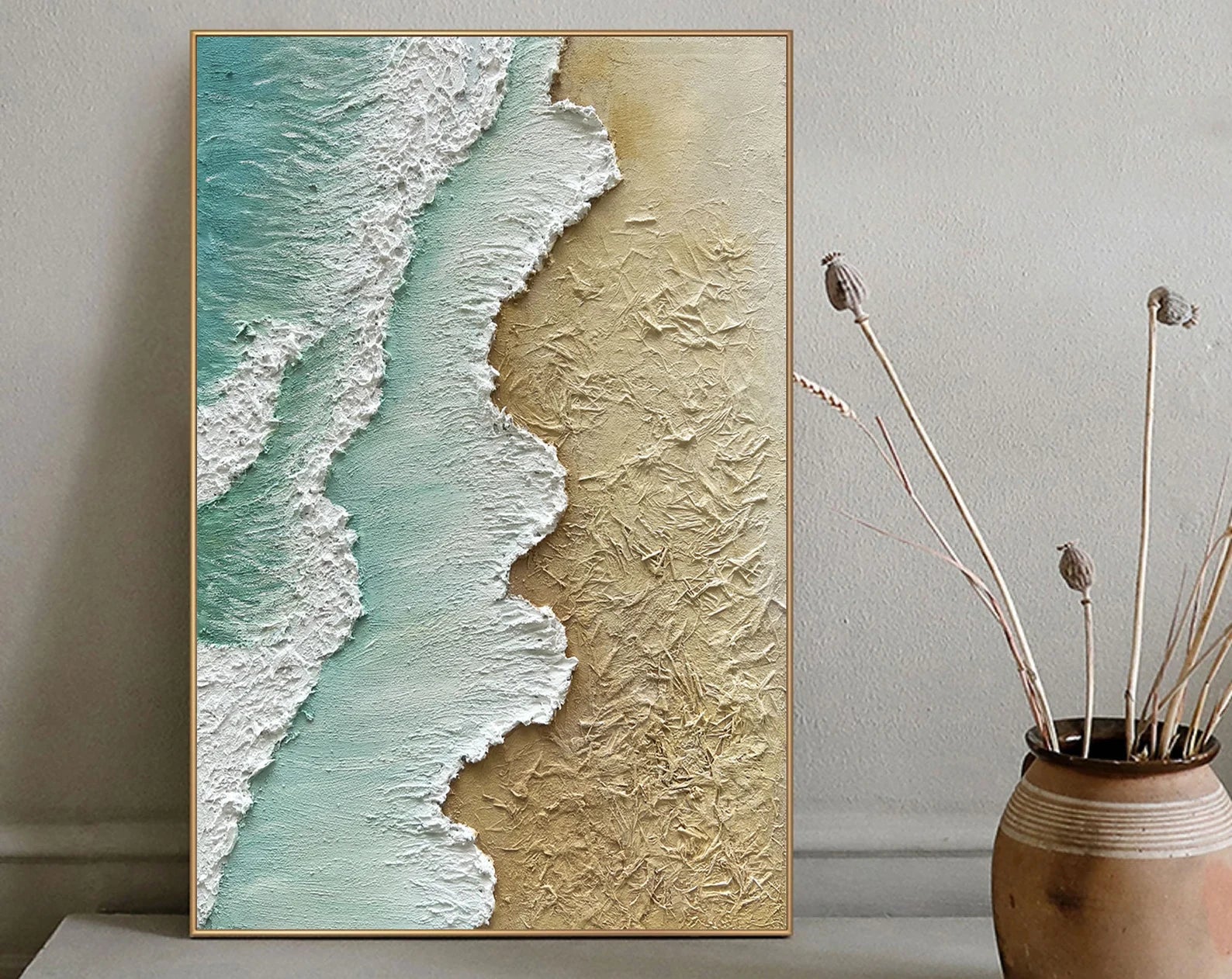 Textured Coastal Splendor | Aqua Shore