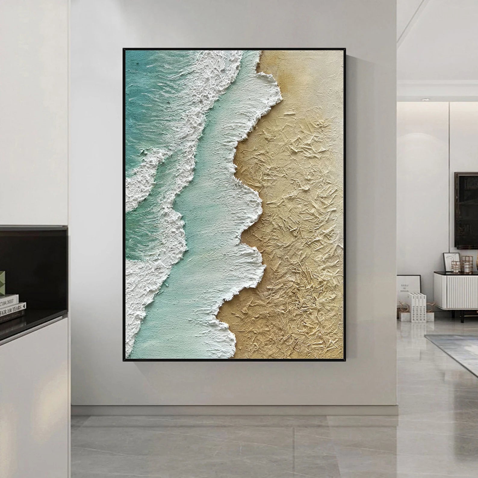 Textured Coastal Splendor | Aqua Shore