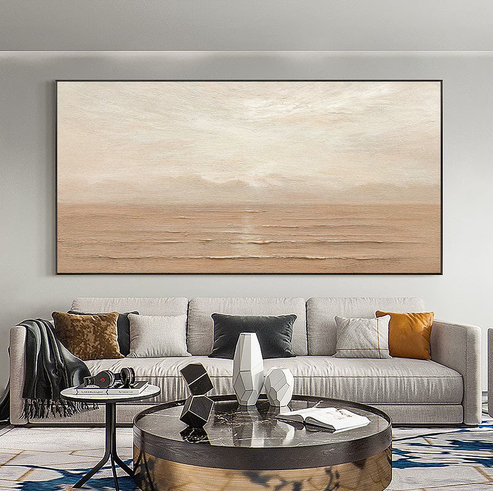 Textured Landscape Serenity | Beige Tone