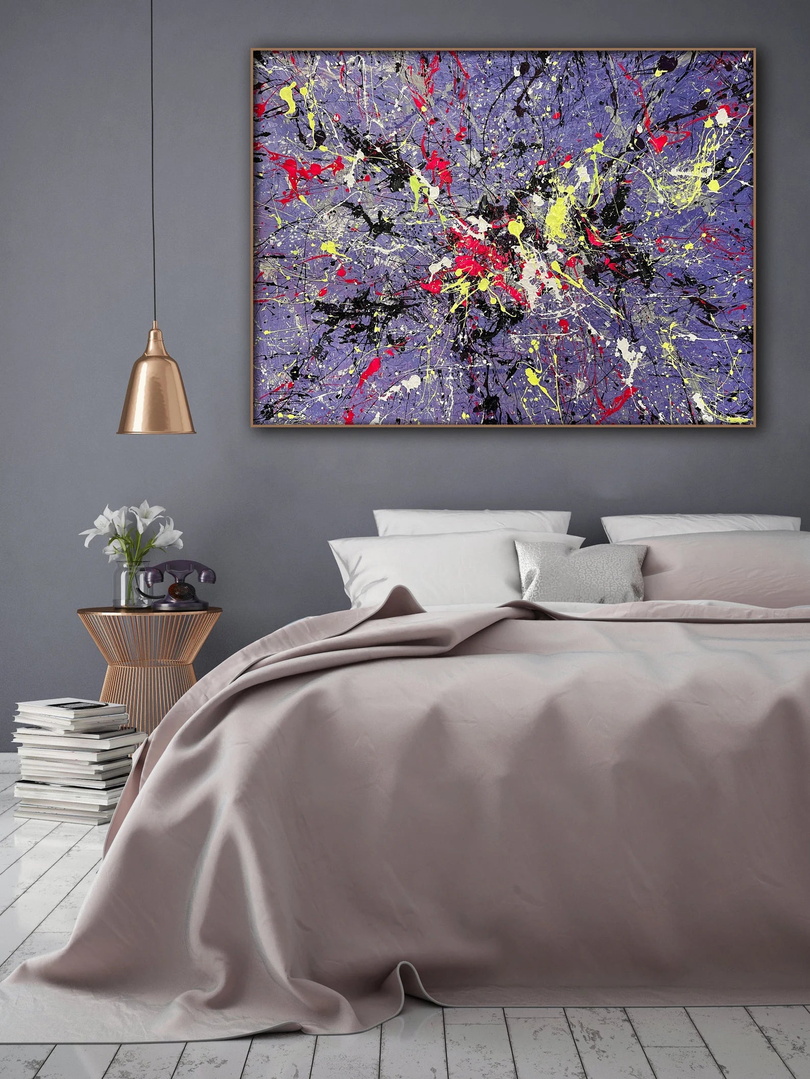 Textured Splatter Vibrancy | Purple Backdrop