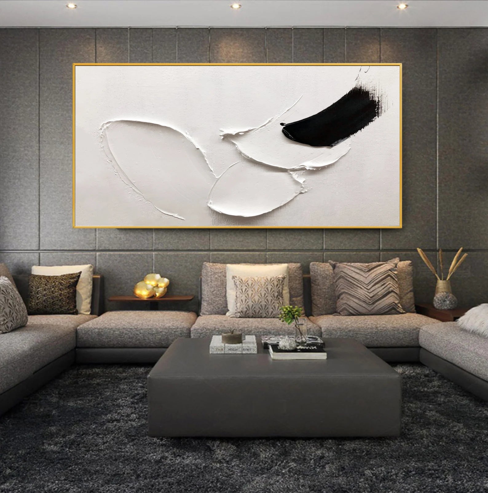 Textured Monochrome Art | Modern Simplicity