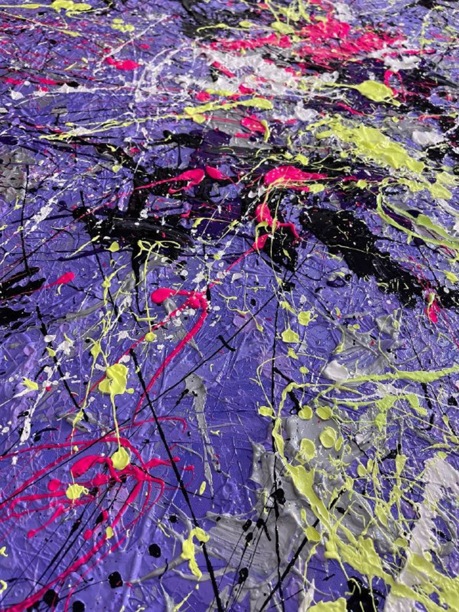 Textured Splatter Vibrancy | Purple Backdrop