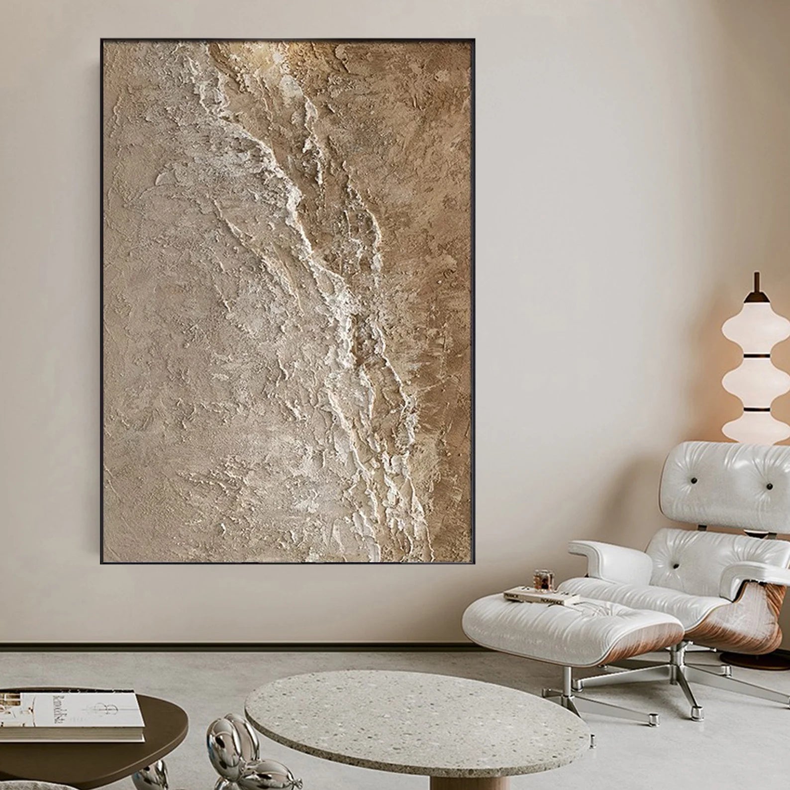 Textured Earthy Elegance | Beige Brown