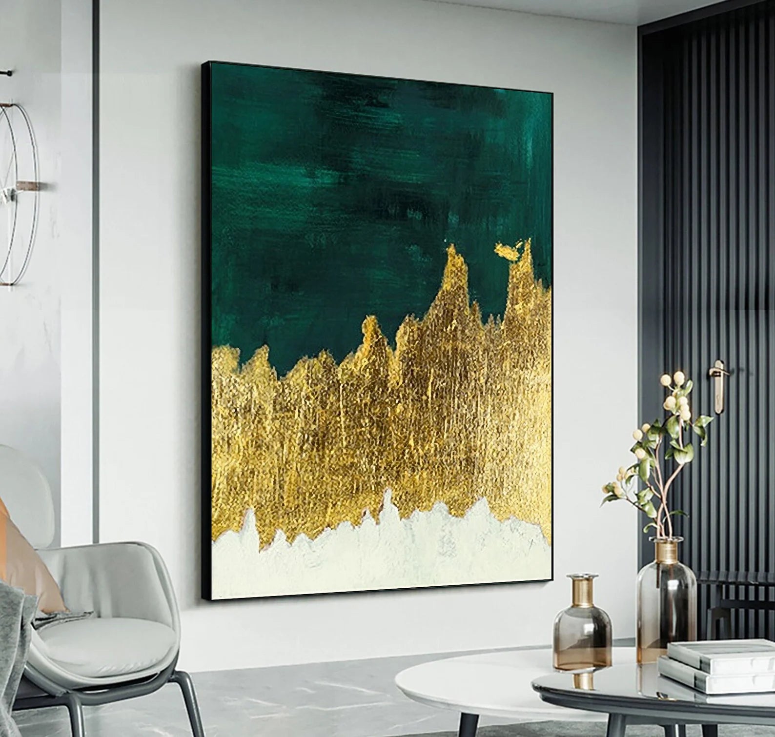 Textured Glam Opulence | Gold Emerald