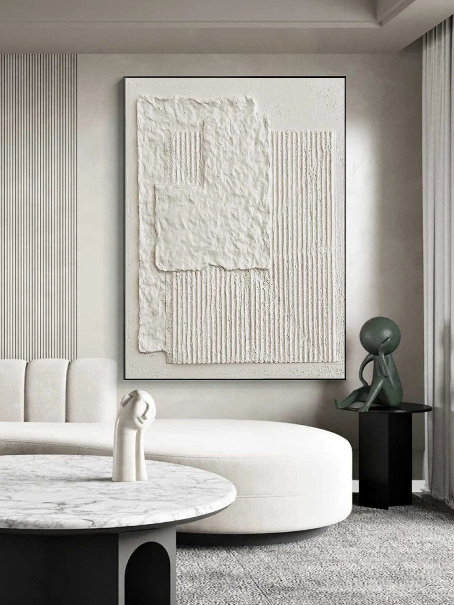 Textured White Abstract | Minimalist Luxe