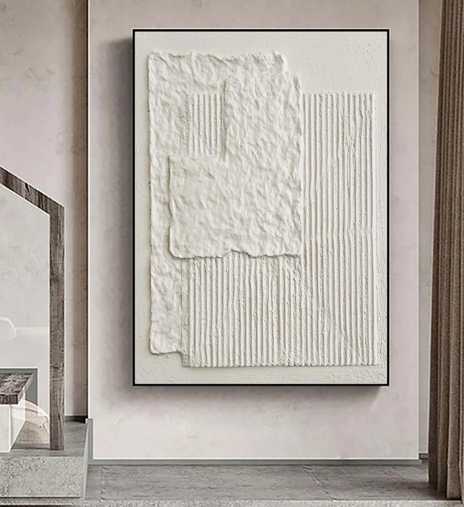 Textured White Abstract | Minimalist Luxe