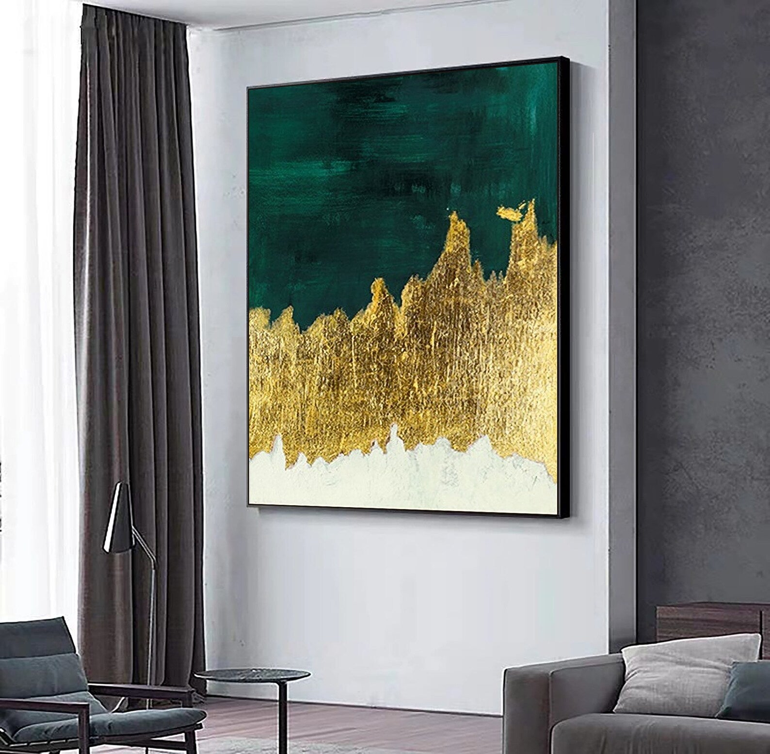 Textured Glam Opulence | Gold Emerald