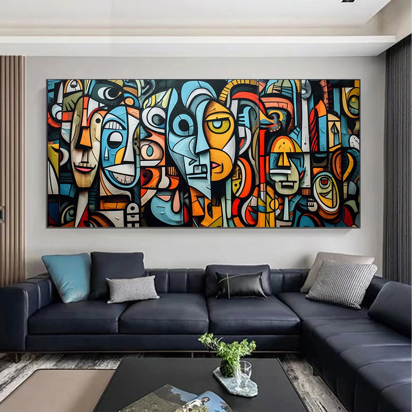 Vibrant Abstract Faces | Bold Silhouettes