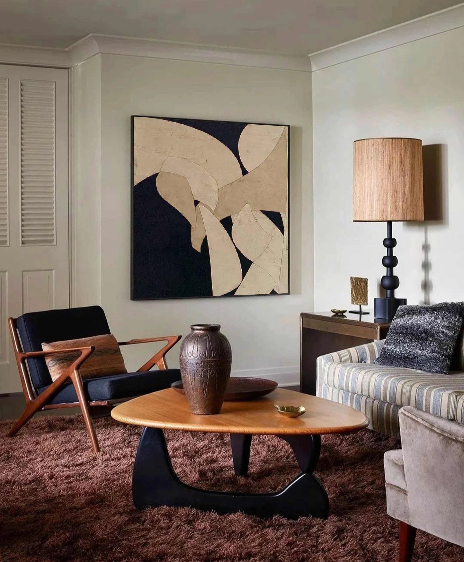 Abstract Neutral Form Art | Elegant Sophistication