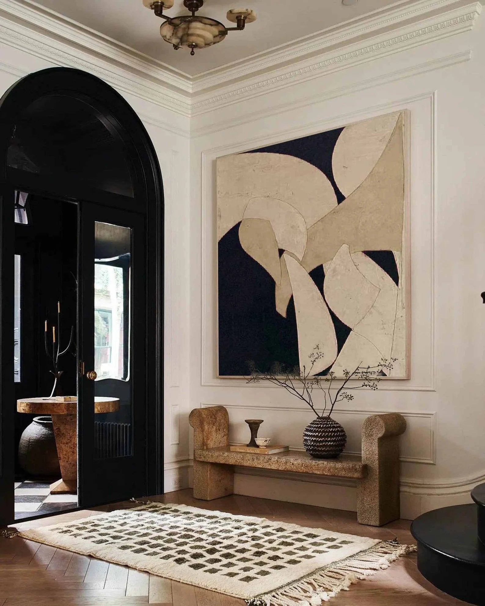 Abstract Neutral Form Art | Elegant Sophistication