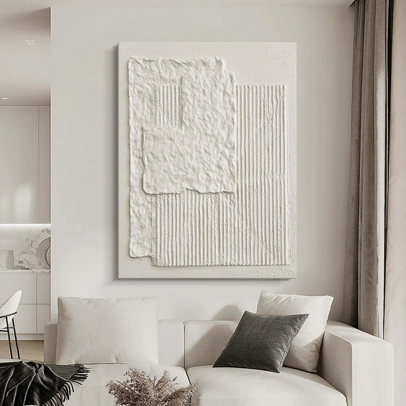 Textured White Abstract | Minimalist Luxe