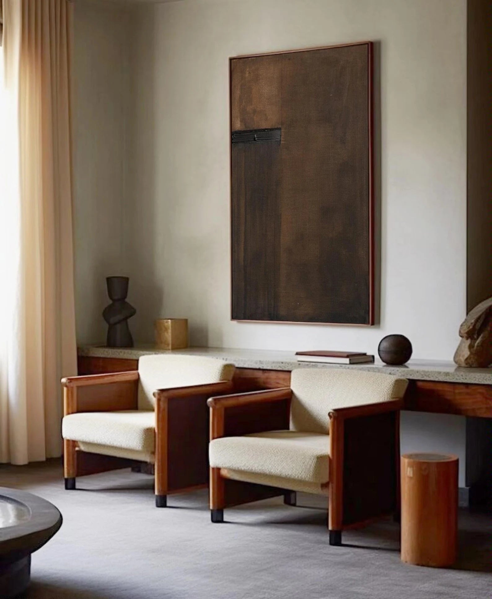 Minimalist Earth-Hued Art | Subtle Grace