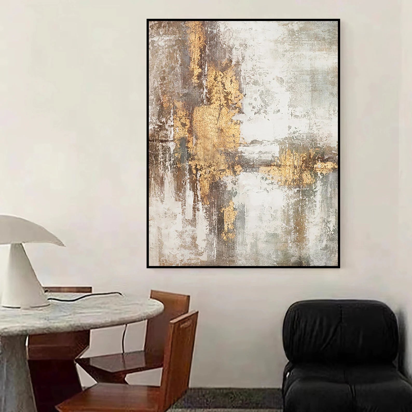 Textured Auric Opulence | Gold Gray