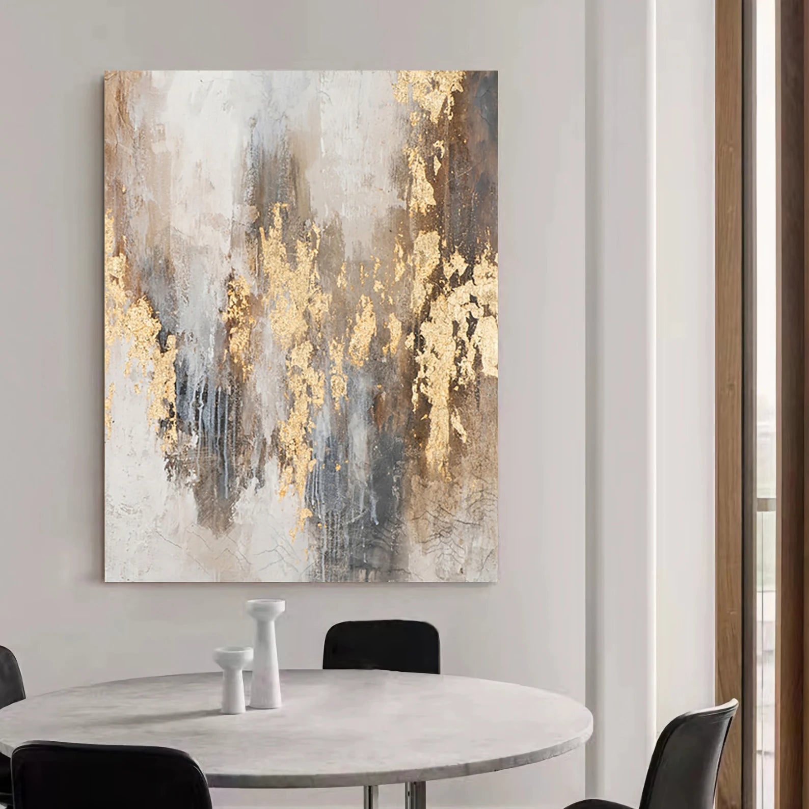 Textured Aurous Luxuriance | Gold Gris