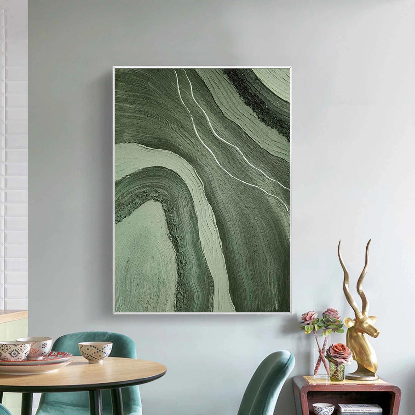 Textured Green Elegance | Nature Flow