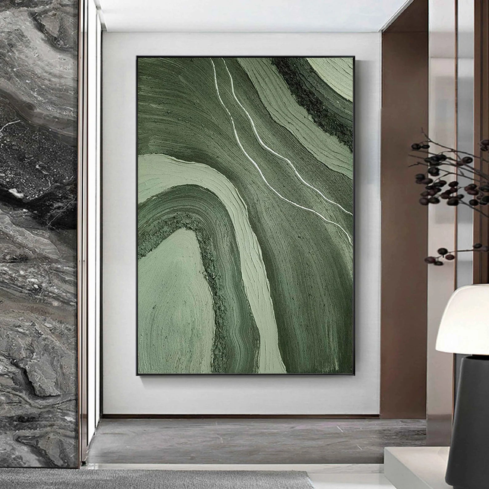 Textured Green Elegance | Nature Flow